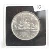 Image 1 : 1968 Canada $1.00 Canoe Dollar Coin with Capsule Case