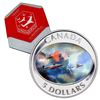 Image 2 : 2006 .9999 Pure Silver Snowbirds Hologram Coin & Stamp Luxury Set