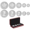 Image 2 : 2013 Silver Maple Leafs 5x Coins .9999 Pure Silver Fractional Luxury Set