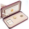 Image 1 : 2001 Canada  24K gold Proof 3 coin, 3p stamp 150th Anniv. 1st Canadian Post Stamp