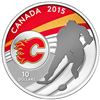 Image 2 : 2015 .9999 Fine Silver Calgary Flames Special $10 Proof NHL Coin