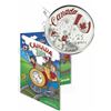 Image 1 : 2006 Canada Day Coloured 25 Cents Quarter Mint packaged with Crayons