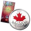 Image 1 : 2001 Canada Special Coloured Maple Leaf 25 Cents Coin Mint Sealed