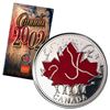 Image 1 : 2002 Canada Special Coloured Maple Leaf 25 Cents Coin Mint Sealed