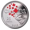 Image 1 : 2003 Canada Special Coloured Polar Bear Maple Leafs 25 Cents Coin Mint Sealed
