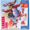 Image 1 : 2008 Canada Day Coloured 25 Cent Caribou Quarter Mint packaged with Temporary Tattoos