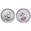 Image 2 : 2008 Canada Day Coloured 25 Cent Caribou Quarter Mint packaged with Temporary Tattoos