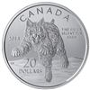 Image 2 : 2014 $20 Bobcat .9999 Fine Silver Proof Coin with Card holder