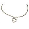 Image 2 : Elsa Peretti Tiffany & Co. Silver Open Heart Charm Bracelet 7" Wrist Size with Pouch & Box