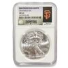 Image 2 : 2014 USA 9999 1oz Silver Eagle NGC MS 69 MLB San Francisco Giants National League Champions Baseball