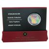 Image 1 : 2006 Canada .9999 Pure Silver 50 Cent Silvery Blue Butterfly Hologram Proof Coin