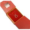Image 2 : 14K Rose Gold Diamond Silver Heart Pendant Chain Necklace with  Box