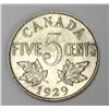 Image 1 : 1929 Canada 5 Cent Key Date Nickel Coin