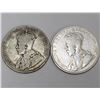 Image 2 : 2x 1914 1916 Canada Silver 50 Cent Coins