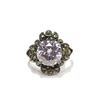 Image 1 : Ladies Amethyst .925 Sterling Antiqued Silver Ring Vintage Style New Size: 8