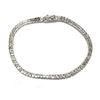 Image 2 : Riviera Pave Eternity Tennis Bracelet Sterling Silver Wrist Size: 7" New