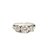 Image 1 : Beautiful Triple Round Brilliant Ladies Engagement Ring New Size: 5 with Box
