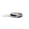 Image 1 : Pave Brilliant Sterling Silver & Blue Enamel Ring Size: 8 New with Box