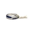 Image 2 : Pave Brilliant Sterling Silver & Blue Enamel Ring Size: 8 New with Box