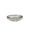 Image 1 : Fancy Brilliant Sterling Silver Engagement Ring Size: 8 New with Box