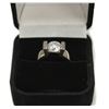 Image 1 : Brilliant Sterling Silver Solitaire Gemstone Engagement Ring Size: 4.5 New with Box