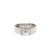 Image 2 : Brilliant Sterling Silver Solitaire Gemstone Engagement Ring Size: 4.5 New with Box