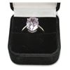 Image 2 : Large Stunning Amethyst Gala style Silver Ring Size: 9 New with Box