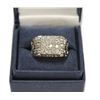 Image 1 : Men's Sterling Silver Large Ring with Center Stones Size: 9 stamped 925 New with Box