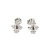 Image 1 : Sterling Silver Fancy White  Crystal Cross Stud Earrings New with Pouch