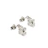 Image 2 : Sterling Silver Fancy White  Crystal Cross Stud Earrings New with Pouch