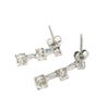 Image 2 : Sterling Silver Dangling Fancy White Crystal Droplet hanging  Earrings New with Pouch