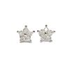 Image 1 : Sterling Silver Fancy White Crystal Gem Star Stud Earrings New with Pouch