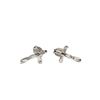 Image 2 : Sterling Silver Fancy White Crystal Cross Stud Earrings New with Pouch