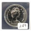 Image 2 : 1982 Canada Uncirculated Silver $1 Dollar with Capsule