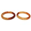 Image 2 : 2x Beautiful Single Piece Red Jadeite Bangle Bracelets Set