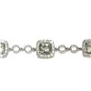 Image 2 : Cushion Cut Peridot Sterling Silver Gala Link Bracelet 6.5" Wrist Size