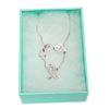 Image 2 : Matching Heart Ribbon Pendant Necklace & Earrings Set Sterling Silver