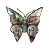 Image 1 : Radiant Mother of Pearl Silver Butterfly Brooch Pin