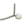 Image 3 : Designer Jewelry Elle 925 Sterling Silver Genuine White Mother of Pearl Necklace 18" with 2"