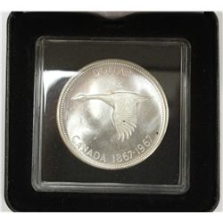 1967 Canada Silver Goose Dollar Coin with Display Box