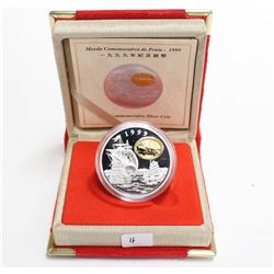 1999 $100 Canada Silver Proof Macau Ships Coin Luxury Box