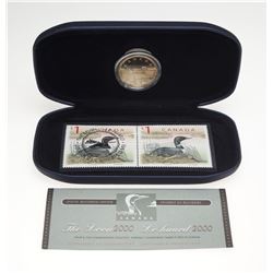 2000 Canada $1 Loon Coin & Stamp Collection Special Millennium Edition