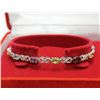 Image 2 : New Matching Ladies Mosaic Gemstone 925 Sterling Silver Dual Bracelet Set Fine Jewelry with Box