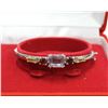 Image 3 : New Matching Ladies Mosaic Gemstone 925 Sterling Silver Dual Bracelet Set Fine Jewelry with Box