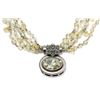 Image 2 : Tibetan Spiritual Natural Quartz Heavy Sterling Silver Necklace 16" length