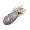 Image 2 : Vintage Amethyst Pearl Sterling Silver Pendant 3" length