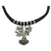 Image 2 : Necklace Tibetan Nepalese Silver Spiritual Dangling Fish Pendant Woven Rope