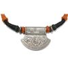 Image 2 : Necklace Tibetan Nepalese Silver Spiritual Pendant Woven Rope