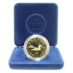 1987 Canada First Issue Proof Loonie Coin Dollar