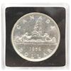 Image 1 : 1952 Canada Voyageur Silver $1 Canoe Dollar Coin Special Slab Case